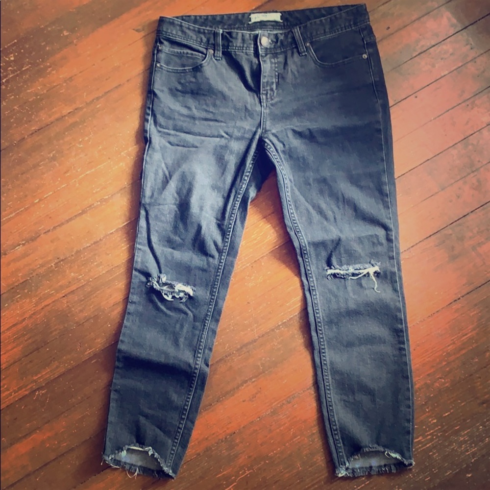 Washed black jeans